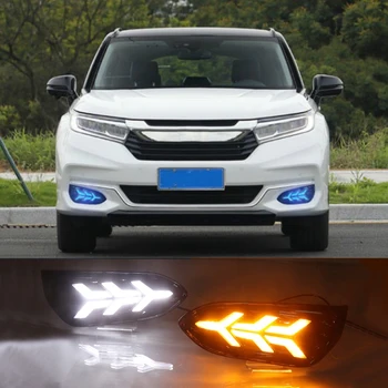 

1 Set LED for Honda AVANCIER 2020 DRL Daytime Running Lights Daylight ABS Fog Lamp Cover with Turn Yellow Signal Light