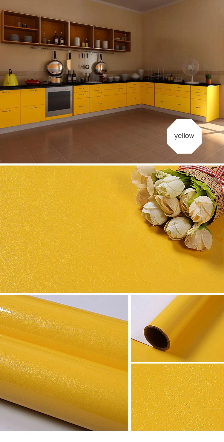 White DIY Decorative Sticker Old Furniture Renovation Self-Adhesive Wallpaper Kitchen Cabinet Wardrobe PVC Waterproof Wall Paper