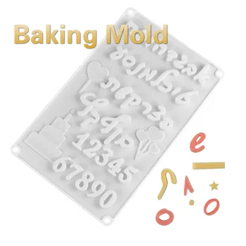 

Arabic Numerals Cake Mold Text Shape Chocolate Mould Digital Baking Molds Cookies Cooking Moulds Kitchen Tools