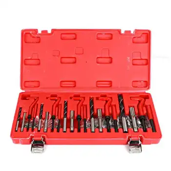 

131Pcs Thread Repair Tool Tap Die Kit Combination Remove Broken Screws Bolts Stainless Steel Insert Thread Repair Tool