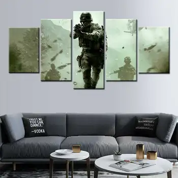 

Call of duty modern warfare poster Canvas Wall Art 5 panel Modular Picture posters and prints Wall Art Children's Room Decor