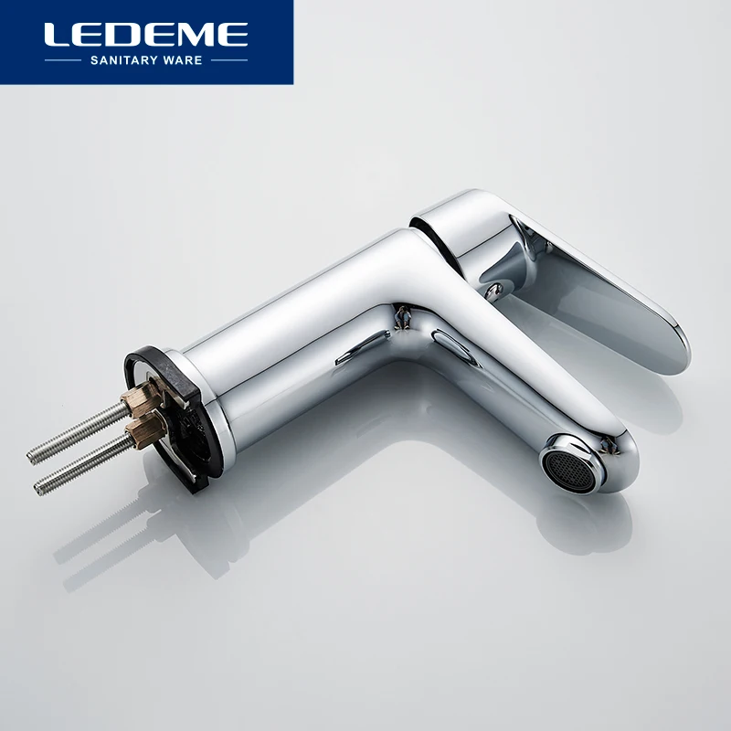 LEDEME Faucet for Bathroom Sinks Bathtub Shower Bracket Single Cold and Hot Water Taps Chrome Shower Faucets set Tap L9030