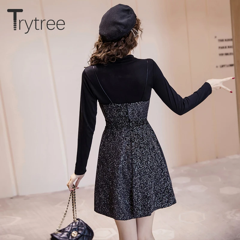 Trytree 2020 осенне зимний комплект из двух предметов повседневный однотонный