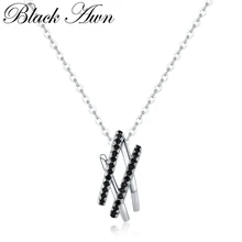 Черный AWN Femme 925 пробы серебряные ожерелья подвески Женские Ювелирные изделия Ожерелье Bijoux P198