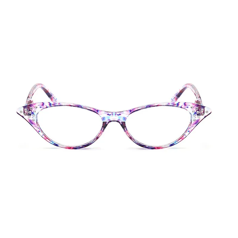 Elbru ультралегкие очки для чтения «кошачий глаз», Женская Цветочная оправа с бриллиантами, очки для дальнозоркости, диоптрий+ 1,0+ 1,5+ 2,0+ 2,5+ 3,0+ 3,5+ 4,0