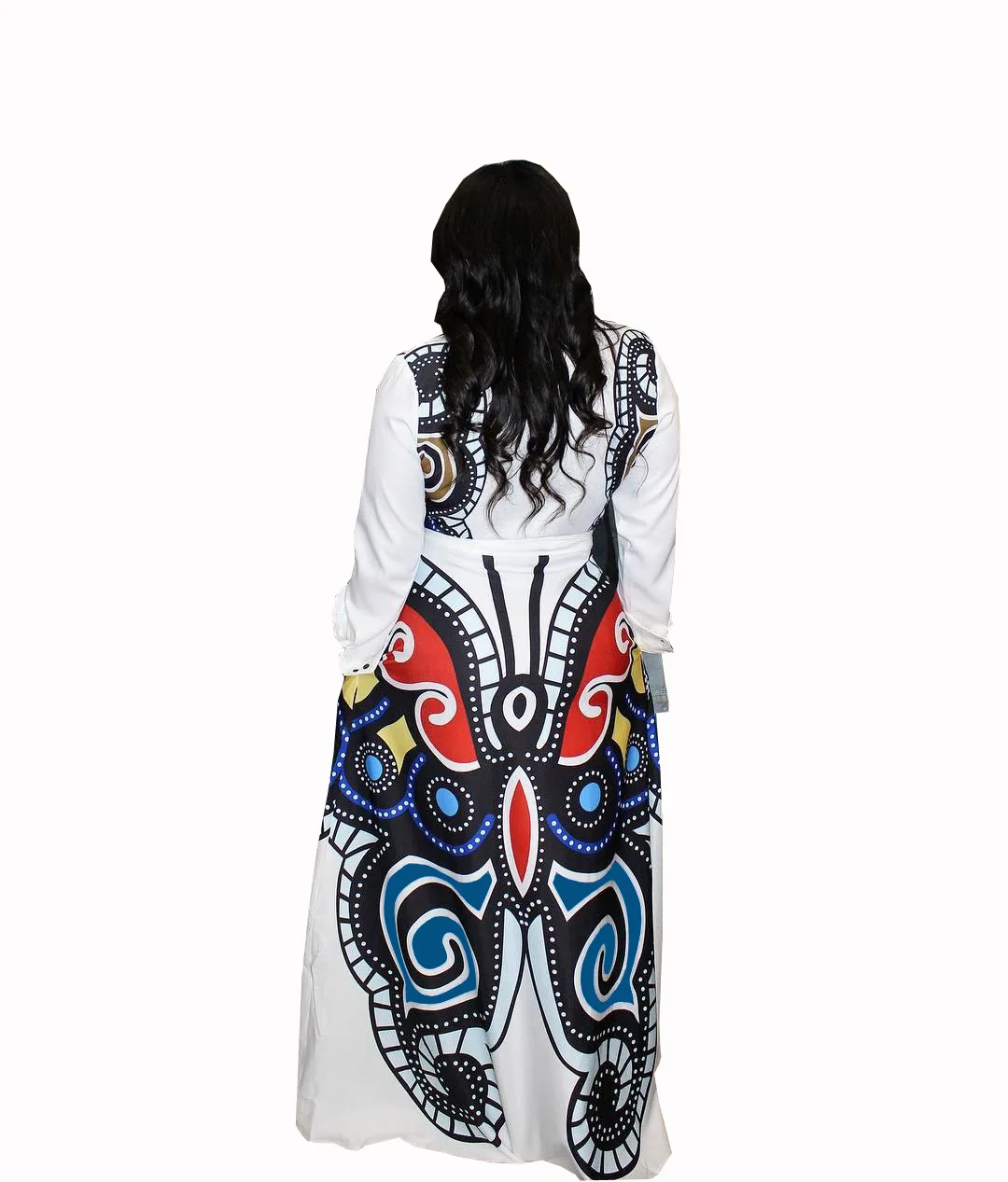 2019 новая осенне-зимняя Африканская Этническая Анкара рубашка макси платья для женщин с длинными рукавами свадебное платье традиционная