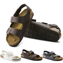 Оригинальные мужские и женские сандалии FUUI удобные шлепанцы из искусственной кожи на платформе с 2 ремешками обувь на пробковой подошве