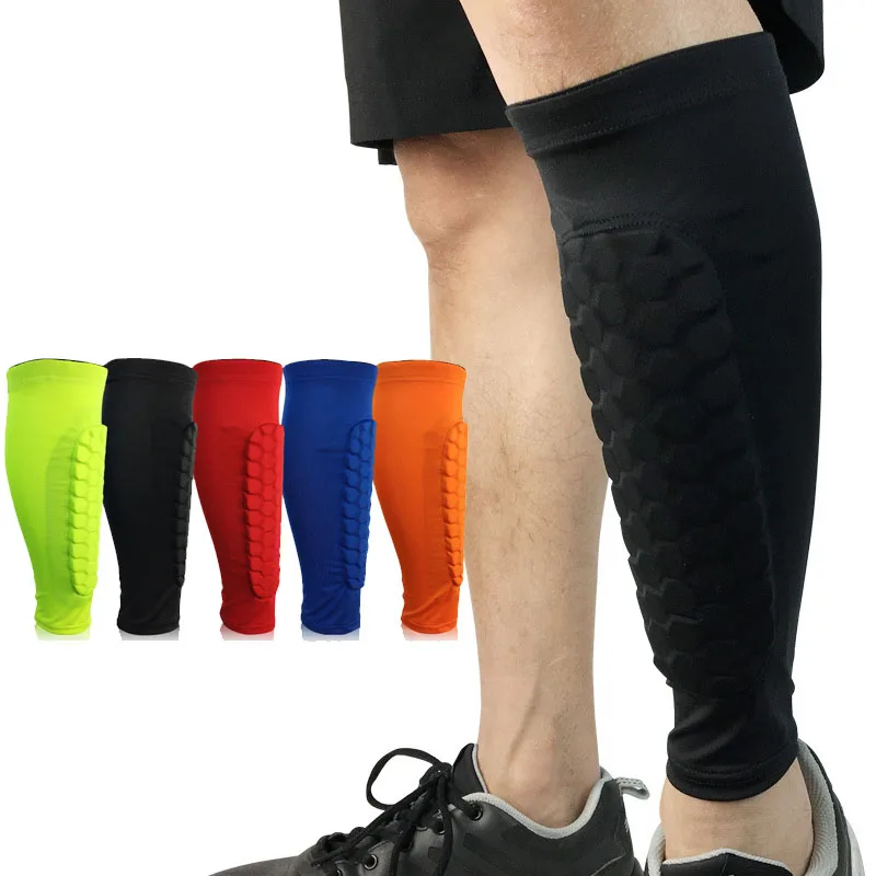 

1 PC Honeycomb Anti-collision Football Training Shin Guard Calf Support Compression Muscle Socks Leg Sleeve Cycling Leg Warmers