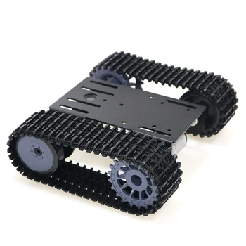 

TP101 Metal Smart Crawler Robot Tank Chassis Kit with 33GB-520 12V DC Motor Aluminum Alloy Panel DIY For Arduino Toy