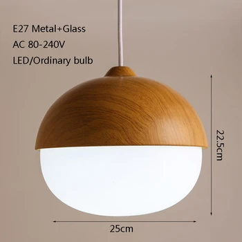 

Modern Creative Nut Pendant Lamps Single Head Hanging Lights E27 LED Glass LED Bulbs Cord Pendant Glass Stone Iron 3 Years AC