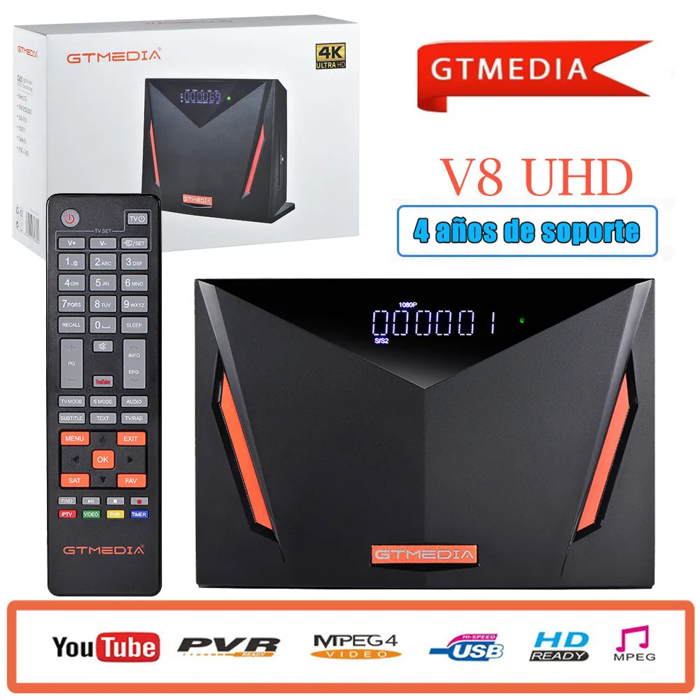 Спутниковый ресивер GTMEDIA V8 UHD DVB S2 встроенный 2 4G WiFi Поддержка H.265 DDVB S/S2/S2X + T/T2/Cable/ATSC