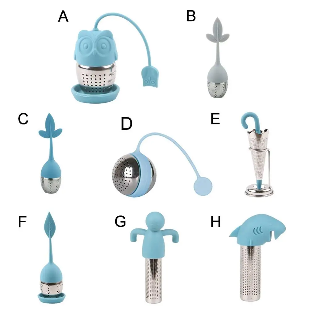Силиконовый ситечко для заваривания чая в виде листьев 8 видов|Чайные ситечки| |