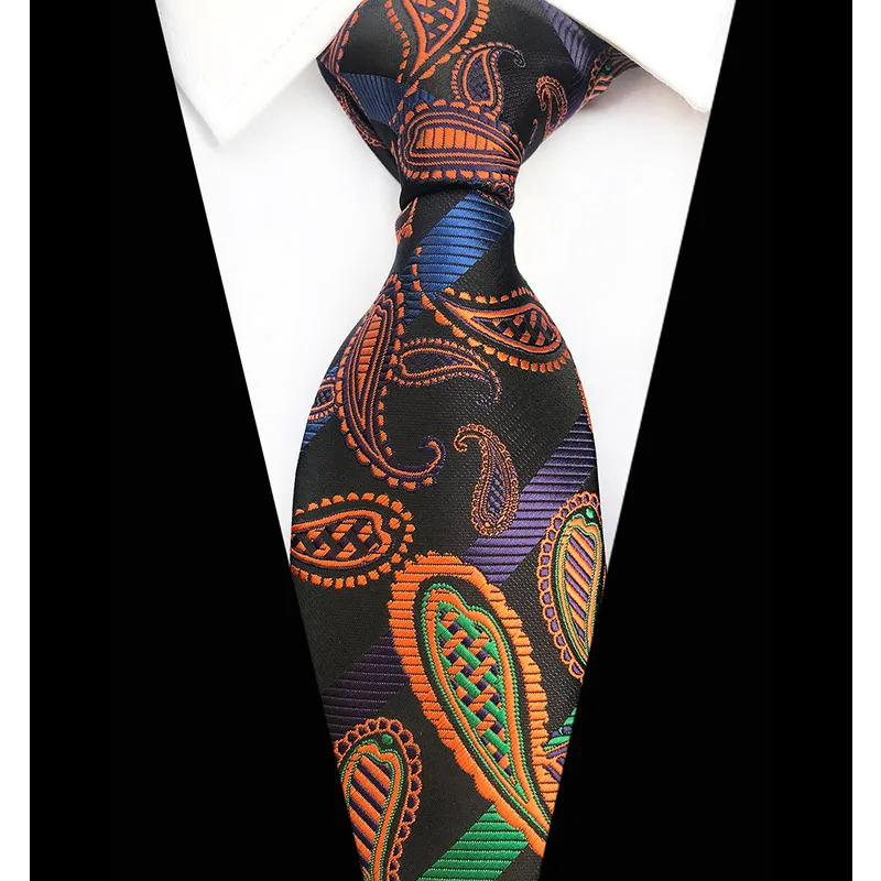 Роскошные мужские галстуки Классические Цветочные Пейсли 8 см свадебные галстуки жаккардовые плетёные шелковые мужские галстуки для вечерние аксессуары - Цвет: YU-B48