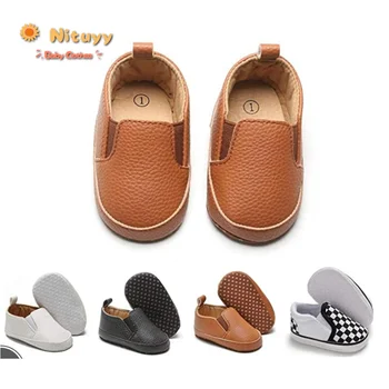 

Kids Prewalker Solid Color Anti-Slip PU Gentleman Baby Shoes for Toddler Girls and Boys White/Black/Pink/Coffee