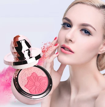 

Face Pressed Petal Blush Petals Carving Cosmetics Five Color Blush Highlights To Trim The Natural Blush Dish for Women
