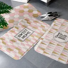 Коврик для двери сетевой ковер для знаменитостей домашний нескользящий коврик розовый для кухни
