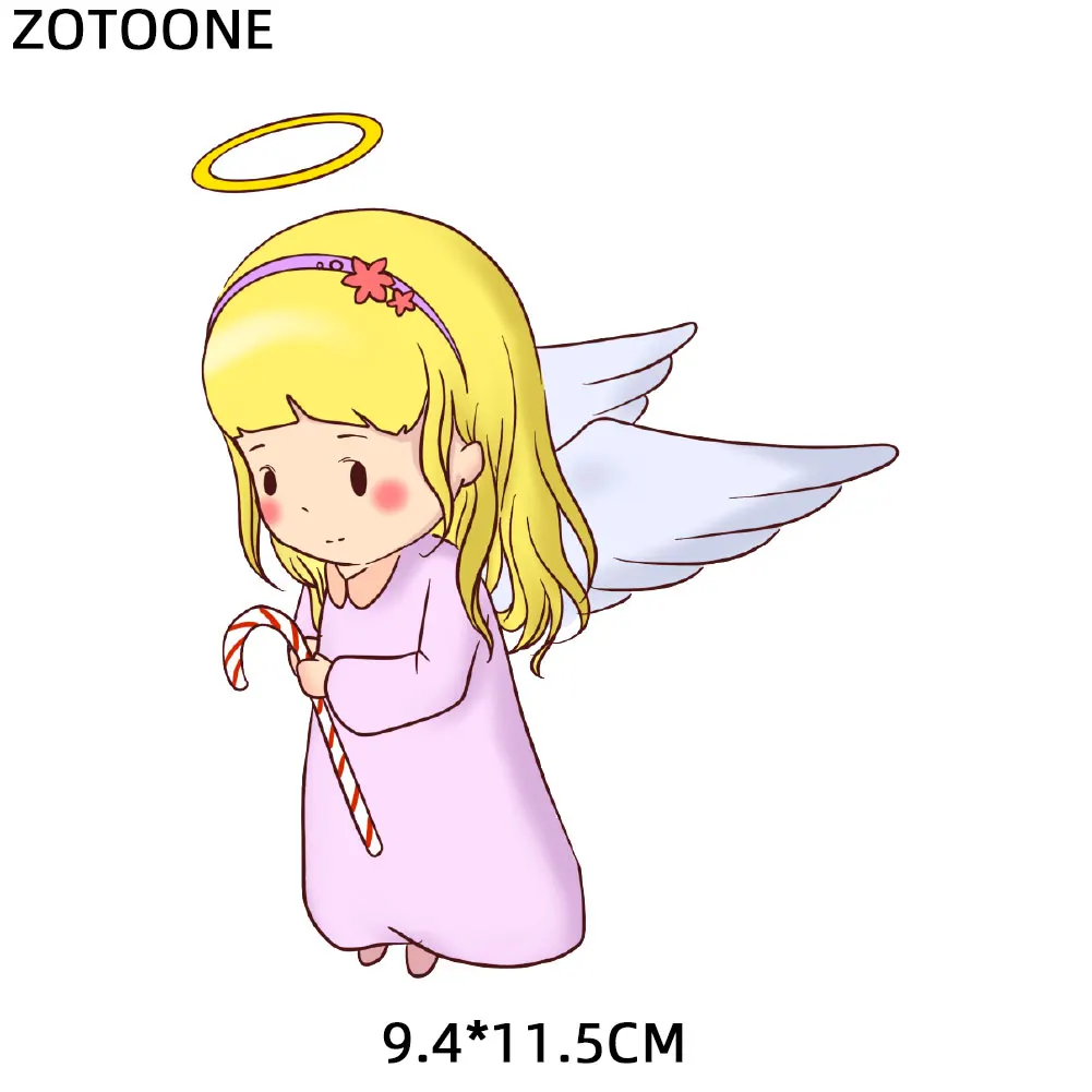 ZOTOONE Железный На милый мультфильм Ангел патч передачи для одежды Аппликации DIY футболка тепло передачи аппликации стикер E