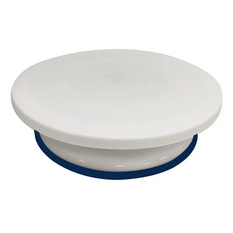 blue anti-slip bot Пластиковый вращающийся стол для торта DIY подставка для торта поворотный стол вращающийся инструмент для украшения торта кухонные принадлежности - Цвет: blue anti-slip bot