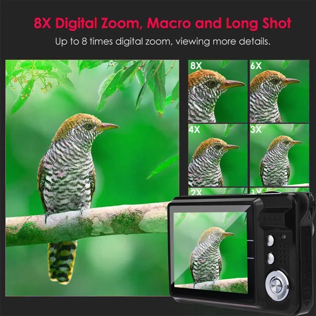 Цифровая камера 2.7HD экран Цифровая камера 18/21MP анти-встряхивание распознавание лица Видеокамера США/ЕС/Великобритания/Австралия