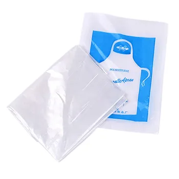 

100 Pcs Disposable Poly Aprons Transparent Cleaner Sanitary Oil Resistant Apron For Tattoos Household Household Daily Supplies