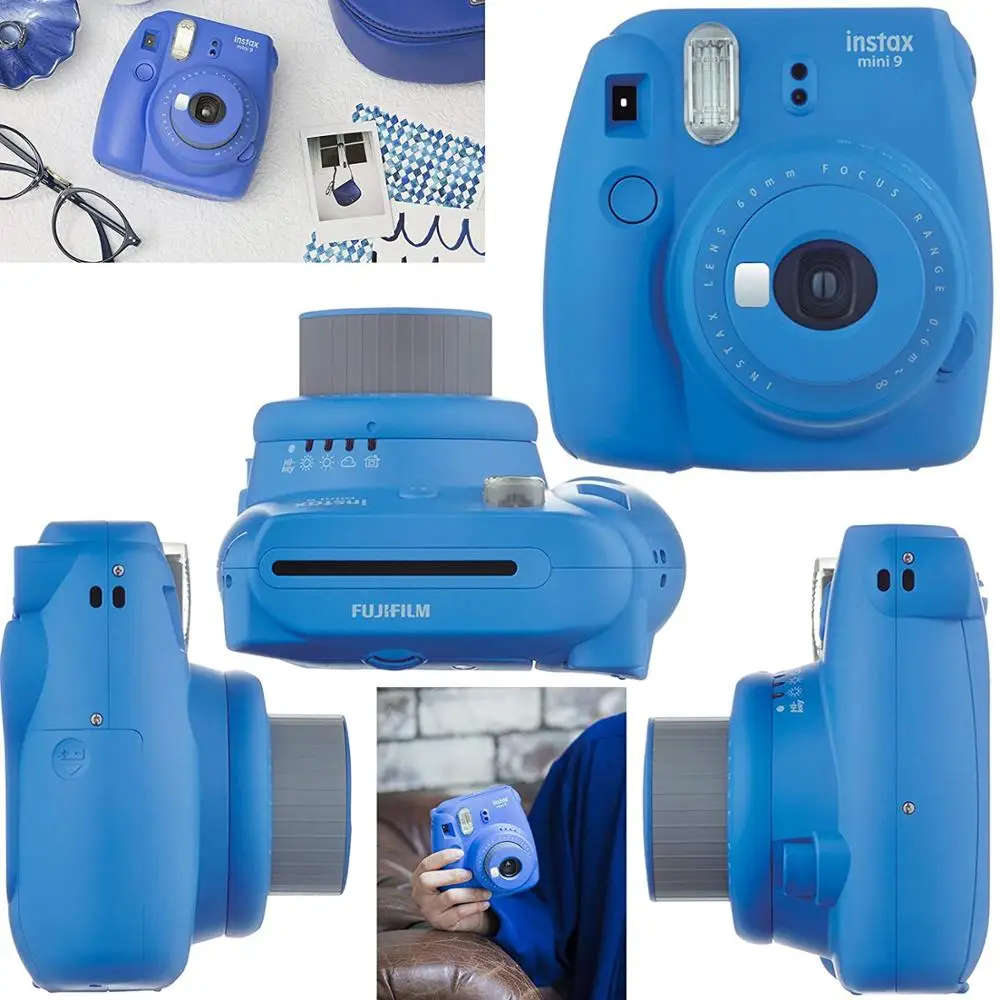 Фотокамера Instax Mini 9 цифровая детская видеокамера с фотобумагой моментальной печати 20-100 листов Fujifilm Instax photo Kameras