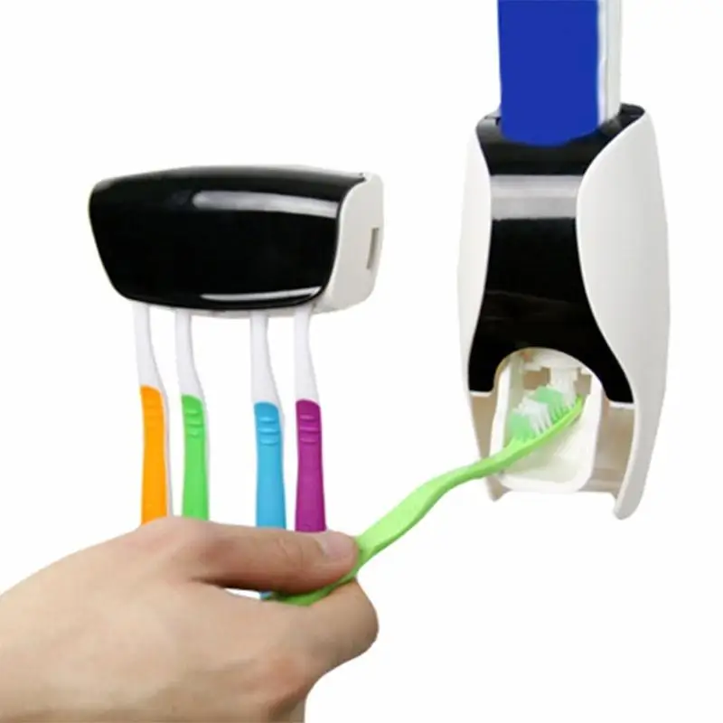 Bathroom Automatic Toothpaste Dispenser Toothbrush Holder Set Stand Home Tool