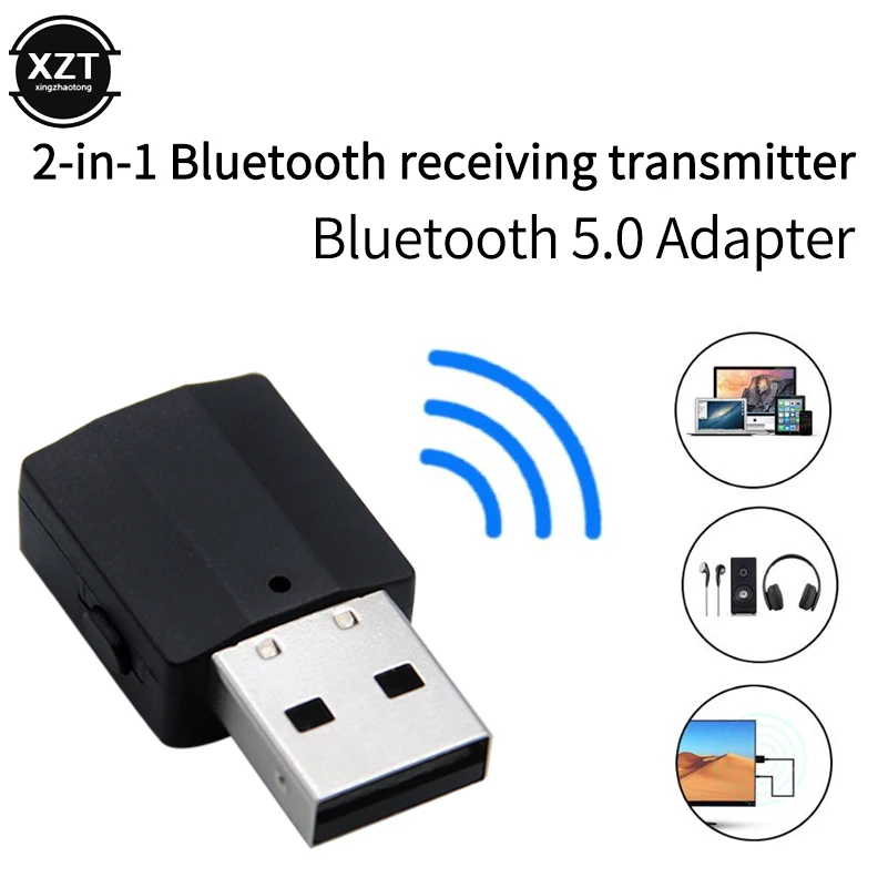 

USB Bluetooth adapter Transmitter Audio Receiver Bluetooth 5.0 Mini Stereo AUX 3.5mm Jack For TV PC Car Kit Wireless Adapter