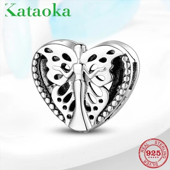 

Authentic 925 Sterling Silver Butterfly fairy Heart shape Beads Clip Fit Original Reflexion Charm Bracelet Jewelry