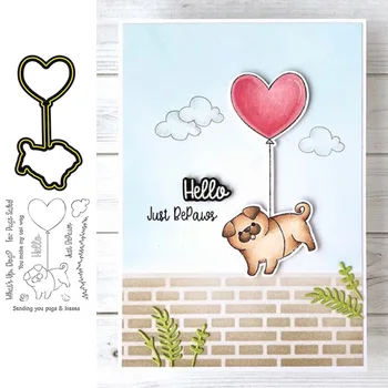 

Dog Clear Stamps and Metal Cutting Dies for Scrapbooking Card Making Paper Craft New 2020