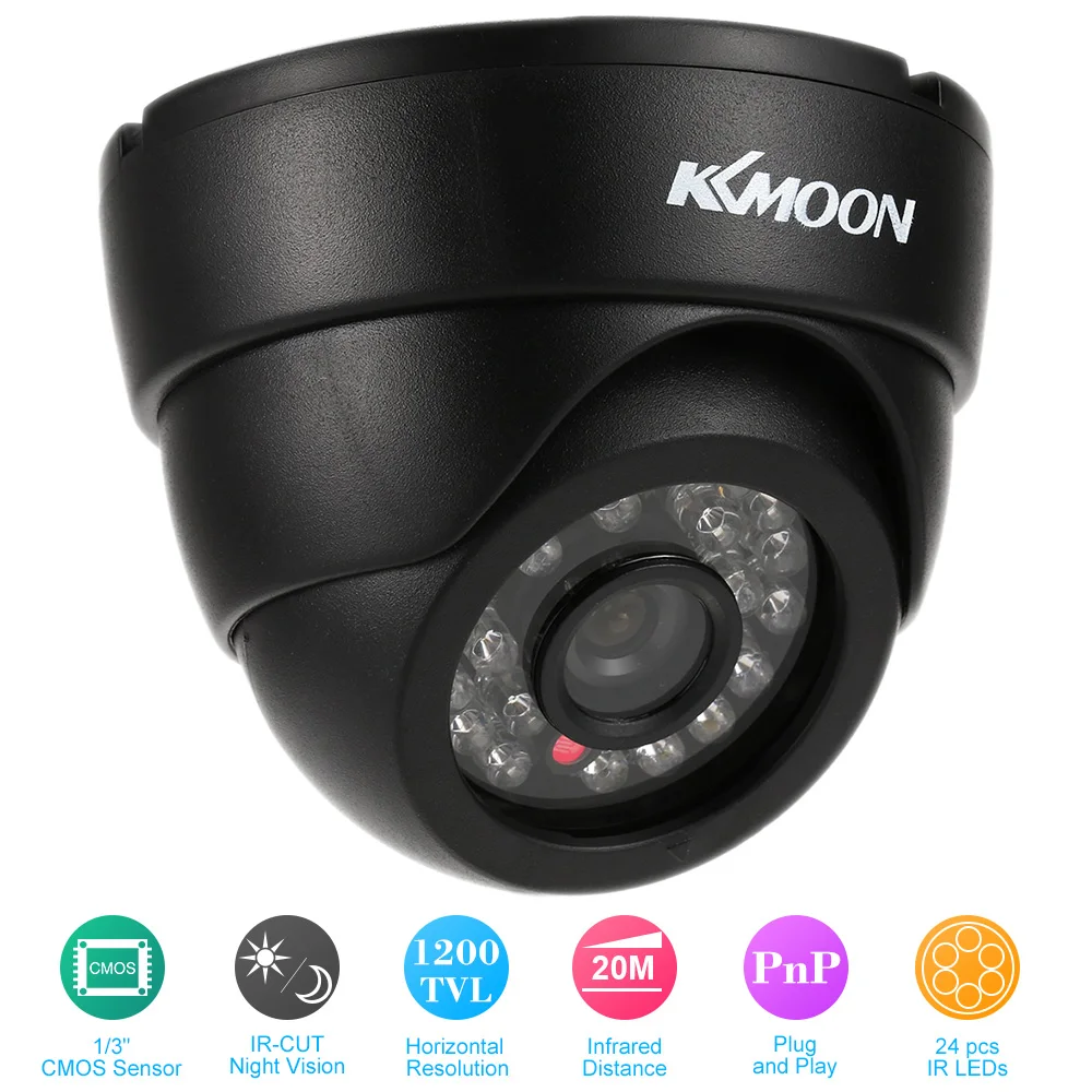 KKmoon 1/3 cmos 1200TVL cctv аналоговая камера видеонаблюдения с объективом 3 6 мм