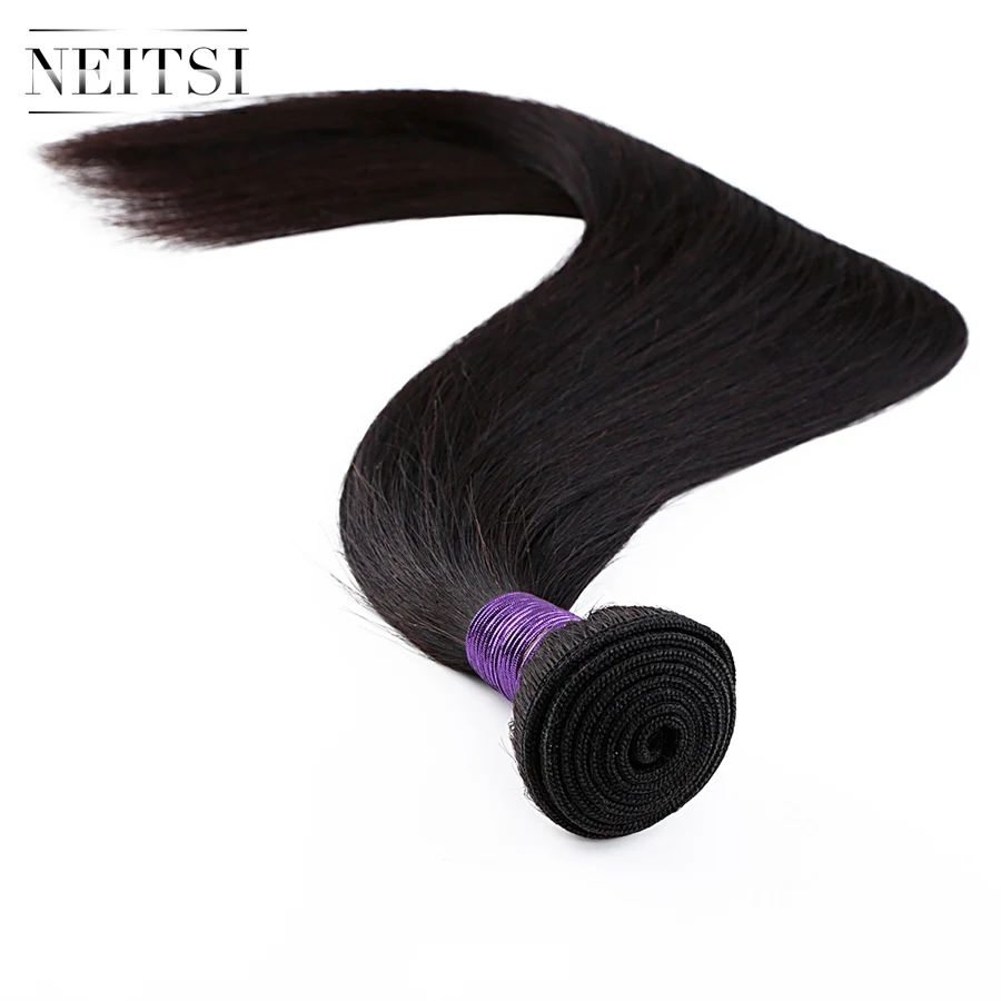 Neitsi прямые искусственные волосы одинаковой направленности человеческих волос для наращивания 1"-40" 100 г/шт. натуральные черные цветные пучки волос