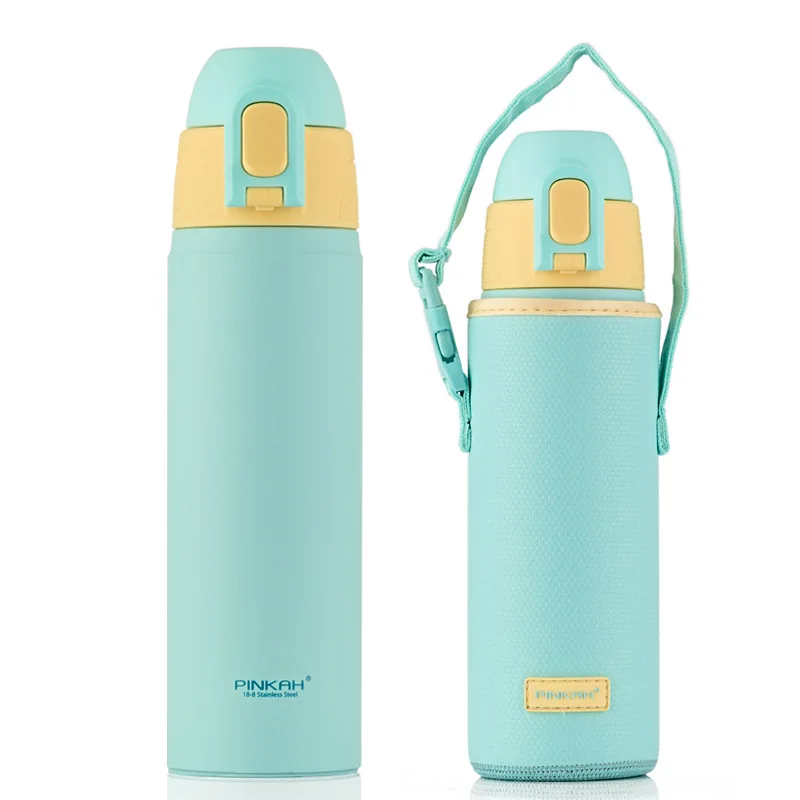 PINKAH Insulated Cup with Straw Shatter-resistant CHILDREN'S Kettle Kids Water Bottle Kindergarten Drink Water Cup Maternal