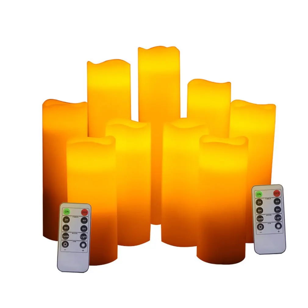 

3pcs LED Candle Lamp Multicolor Simulation Flameless Tea Light Wedding Home Birthday Party Decoration Cake Candles 10 Keys
