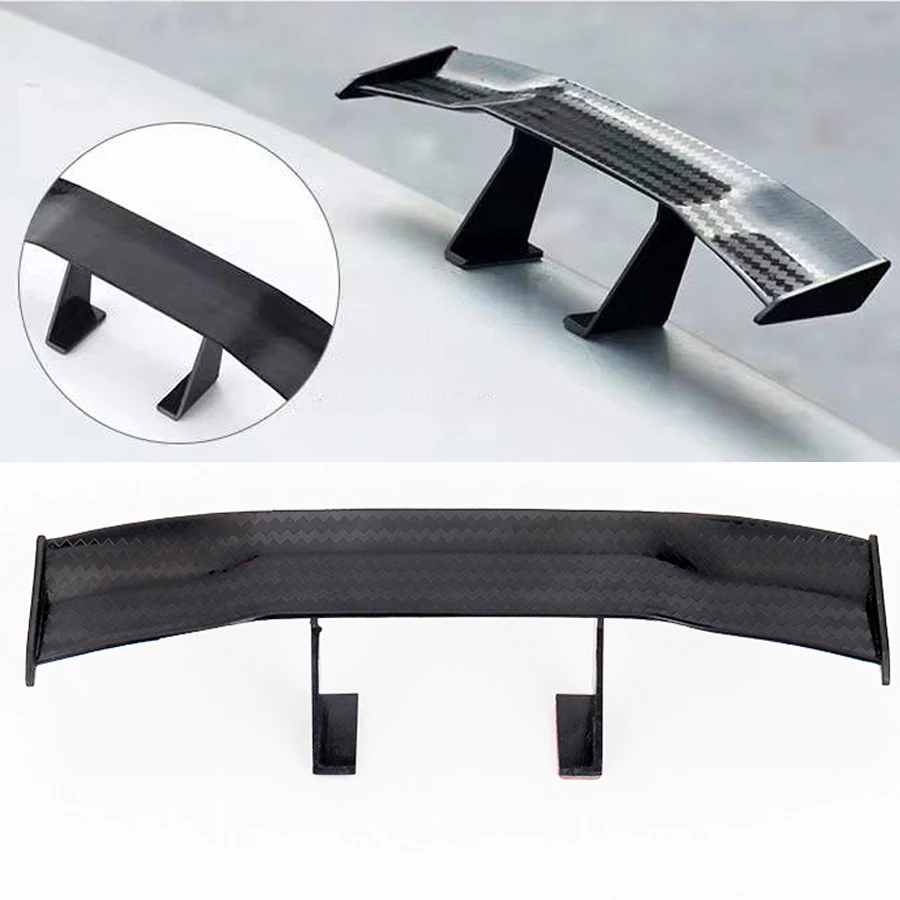 Car Rear Wing Spoiler GT Style Carbon Look Mini Wing Small Model Decoration Auto Accessories Car styling Black Blue Red White Grey
