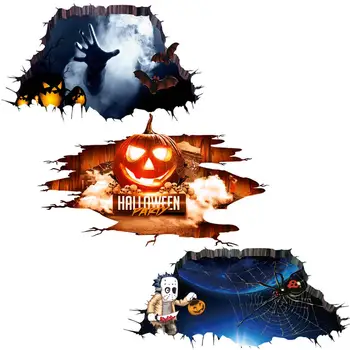 

Besegad Scary Horror Realistic 3D Wall Floor Stickers for Halloween Theme Party Haunted House Bar Themed Restaurant Office Lobby