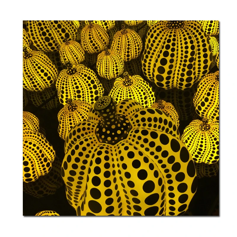 Yayoi Kusama жёлтая Тыква холст живопись Современные настенные художественные плакаты и принты настенные картины для гостиной Куадрос домашний декор - Цвет: yellow pumpkin -2