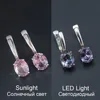Bolai Color Changing Created Alexandrite Dangle Earrings 925 Sterling Silver 9*7mm Fine Jewelry For Women Female Birthday Simple ► Photo 2/6