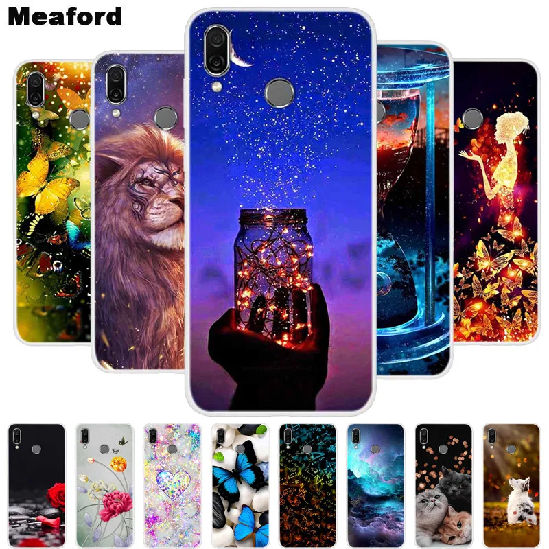 Chic Floral & Animal Print Soft TPU Silicone Case for Huawei Honor Play - 6.3 Protective Phone Cover