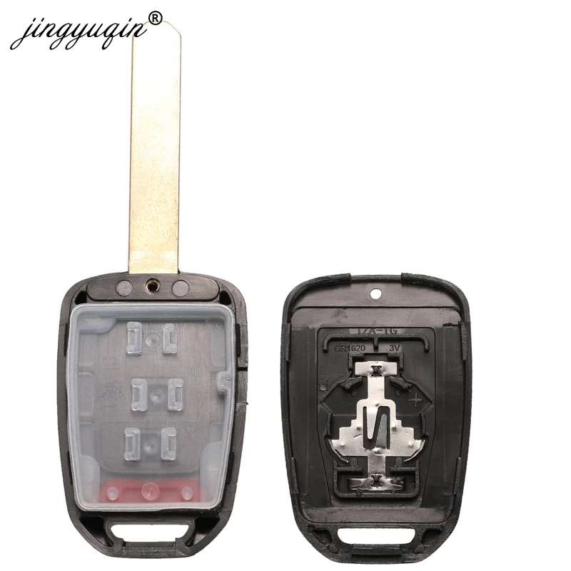 jingyuqin 2/3/4 Buttons Remote Key Shell For Honda Accord CR-V FIT XRV VEZEL CITY JAZZ CIVIC HRV FRV Remote Key Case Fob