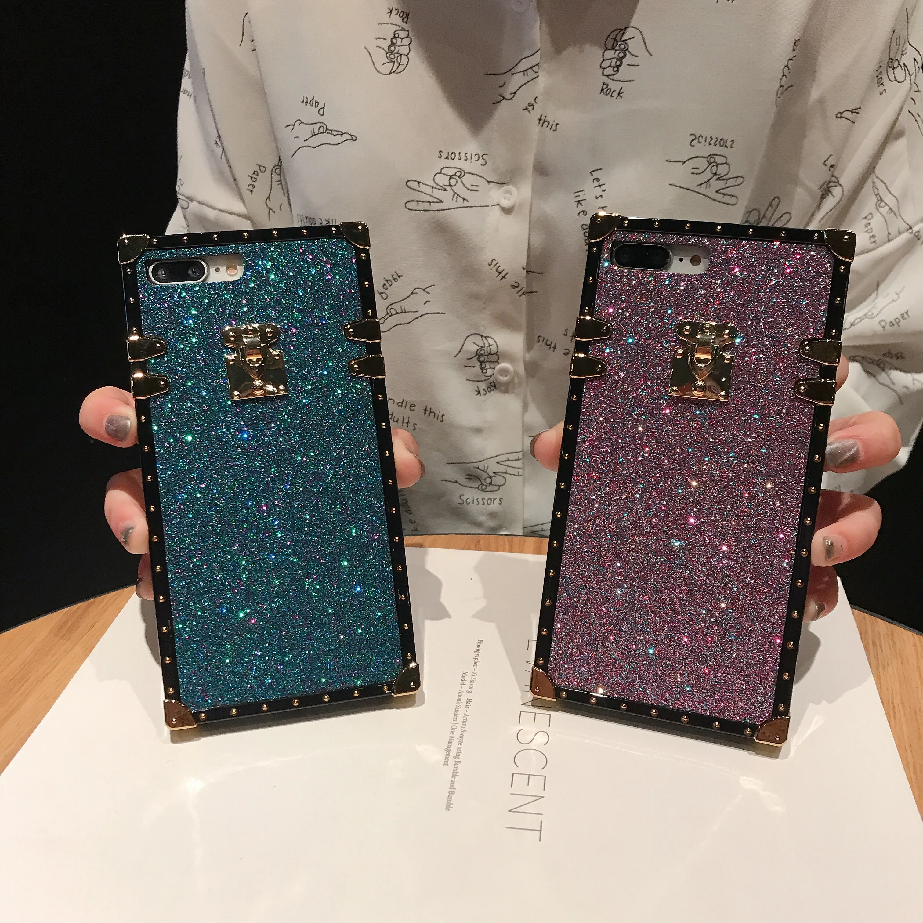 

Square retro sand color mobile phone case for millet redmi7 xiaomi9 k20 redmi note7 electroplating luxury flash back cover FUNDA