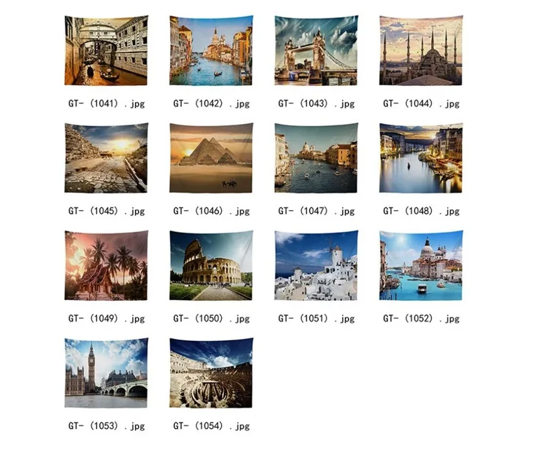 Гобелен из полиэфира для украшения дома 100x150 см 150x150 см красивые города Северной Европейский Сеник гостиная донный