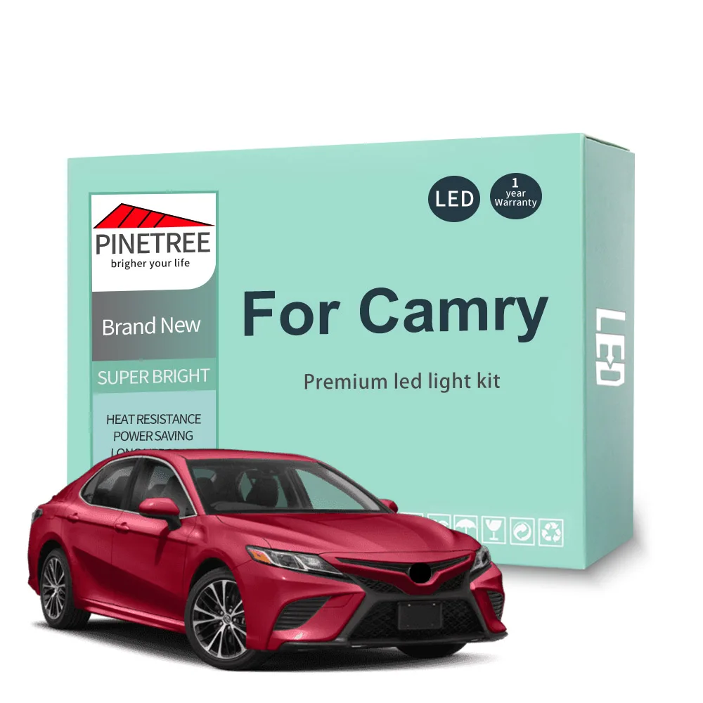 

Светодиодная лампа для освещения салона автомобиля Комплект для Toyota Camry 1987-2016 2017 2018 2019 2020 купольная карта свет Canbus без ошибок
