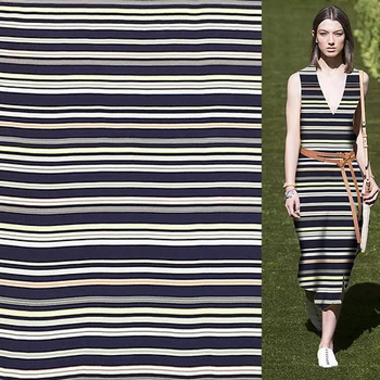 

Striped design sand wash process pure silk crepe de chine silk fabric,SCDC1027