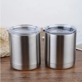 

10Pcs 10oz Tumbler 304 Stainless Steel Double Wall 10OZ Vacuum Insulated with Splash Proof Lid Beer