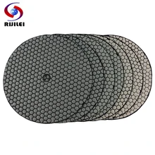 

7PCS/Set 10 Inch Diamond Dry Polishing Pad Sharp Type Flexible 280mm Polishing Pads For Granite Marble Stone Sanding Disc