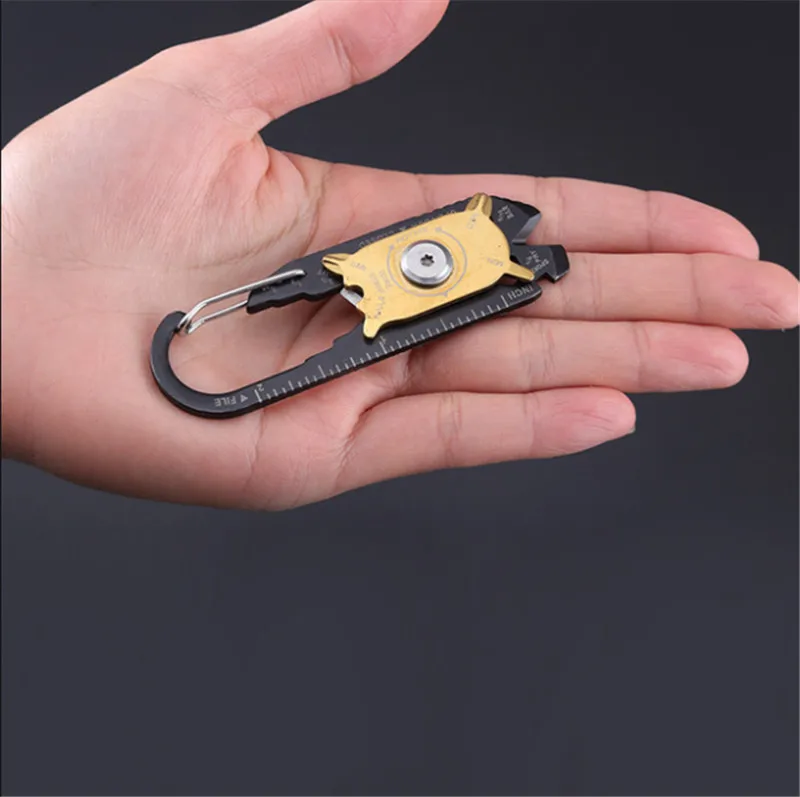 20 в 1 Мини-гаджет Fixr EDC Многофункциональный Карабин Многофункциональный инструмент карман для ключей выживания истинное полезное кольцо для кемпинга похода на открытом воздухе
