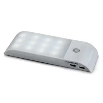 

12 LED PIR Infrared Stick-on Rechargeable Wardrobe Night Light USB Motion Detector Induction Sensor Closet Corridor Lamp 5V
