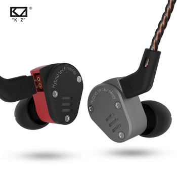 

New KZ ZSA Earphone Armature And Dynamic Hybrid In Ear HIFI Bass DJ Sport Monitor Headsets Earbuds Noise Cancel Earphone Earplug