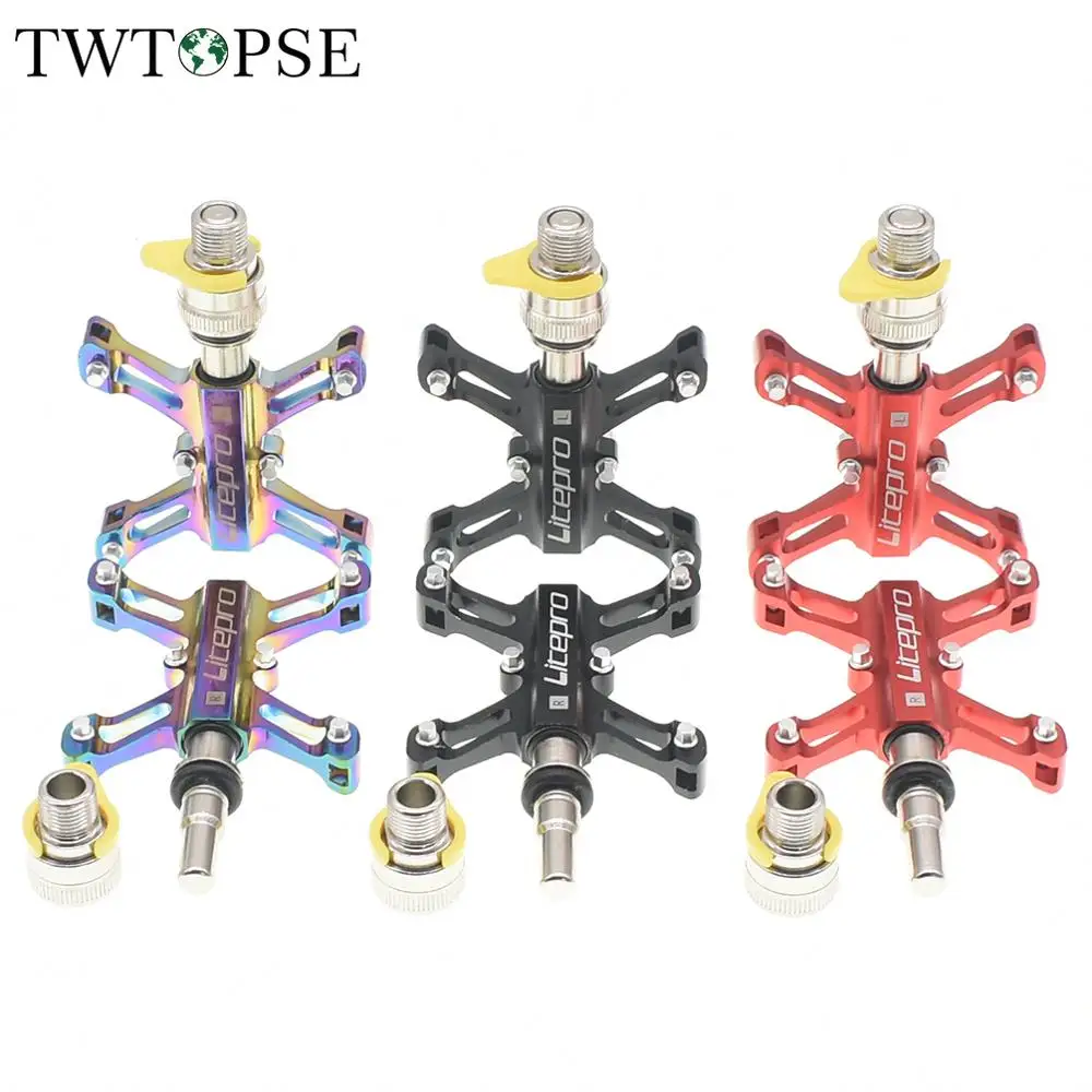 TWTOPSE Quick Release Bicycle Pedals For Brompton Birdy 3SIXTY 412 P8 Fnhon Folding Bike Pedal 3 Bearings CNC Lightweight EZY | Спорт и