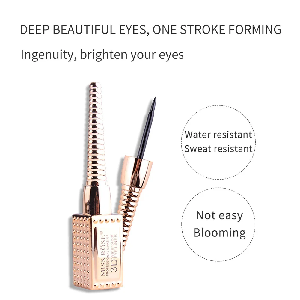 

Водостойкая прочная 3d-подводка для глаз, быстросохнущая Черная Подводка для глаз, выбор интернет-знаменитостей, 2021